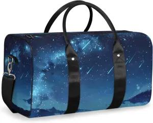 Galaxy Travel Duffle Bag for Women Men Gym Duffel Foldable Bag Waterproof Weekender Space Star Duffle Tote
