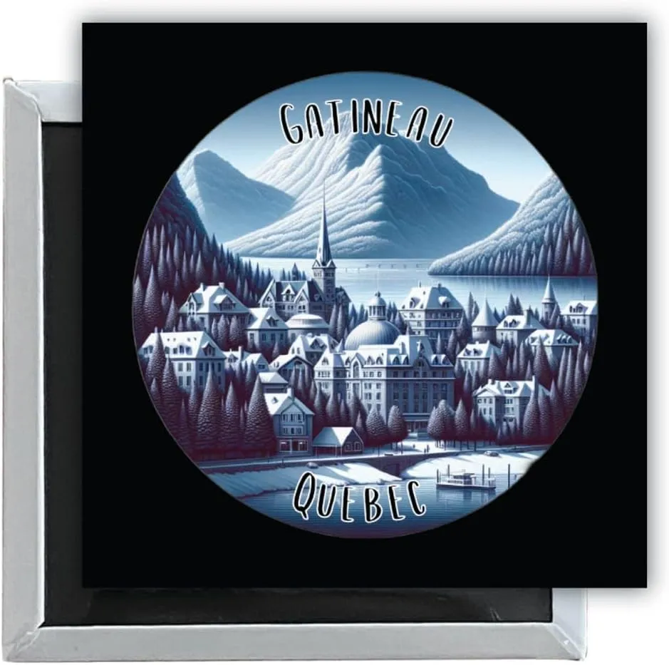 Gatineau Quebec Mementos Souvenir 2.5 x 2.5-Inch Fridge Magnet 4-Pack
