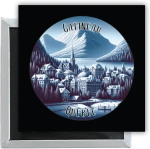 Gatineau Quebec Mementos Souvenir 2.5 x 2.5-Inch Fridge Magnet 4-Pack