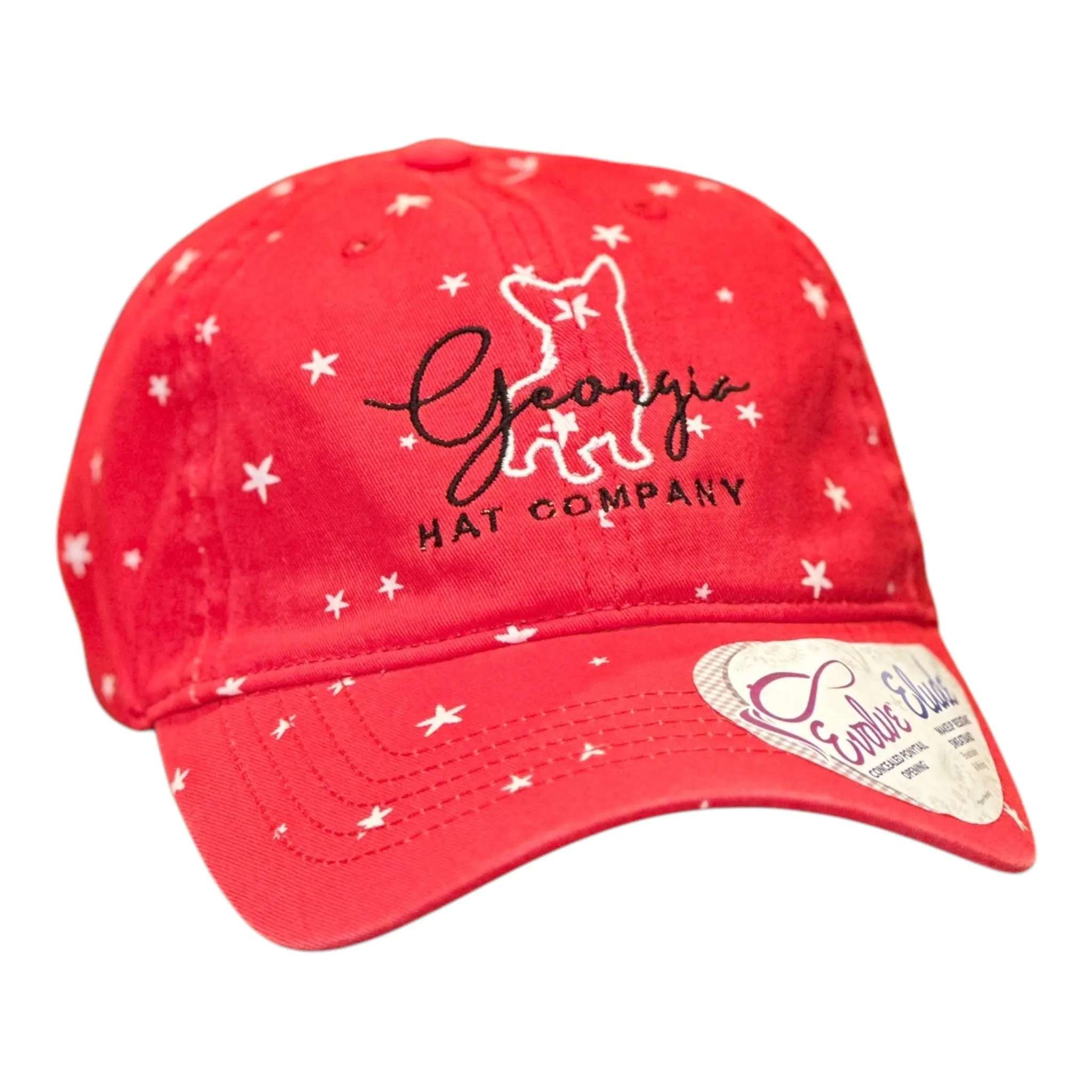 GHC's Corgi Silhouette Infinity Hat  Red/White Stars