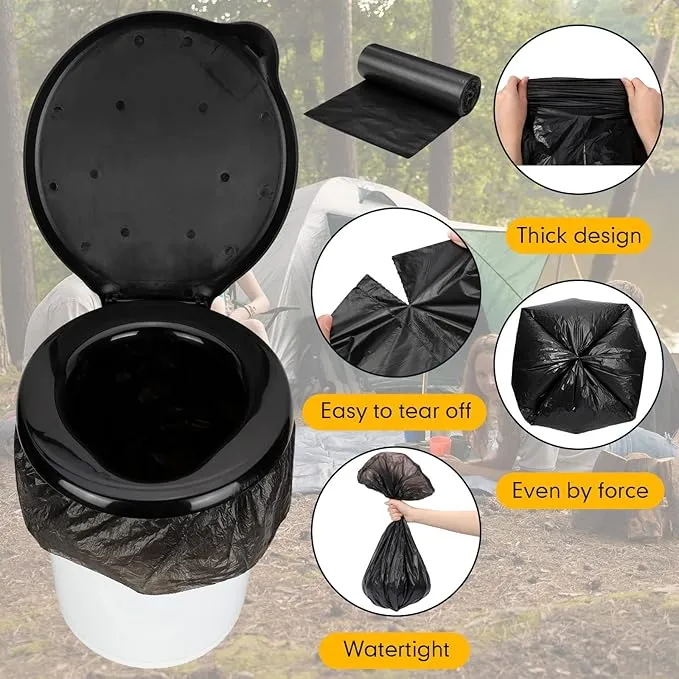 Glenmal Portable Toilet Seat for 5 Gallon Buckets Emergency Toilet Lid with Camping Toilet Bags 5 Gallon Bucket Toilet Seat with Lid Outdoor Camping Luggable Loo Toilet Cover for Adults and Kids