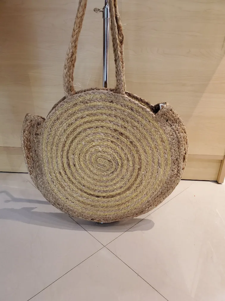 Gold round tote, pack of 2,