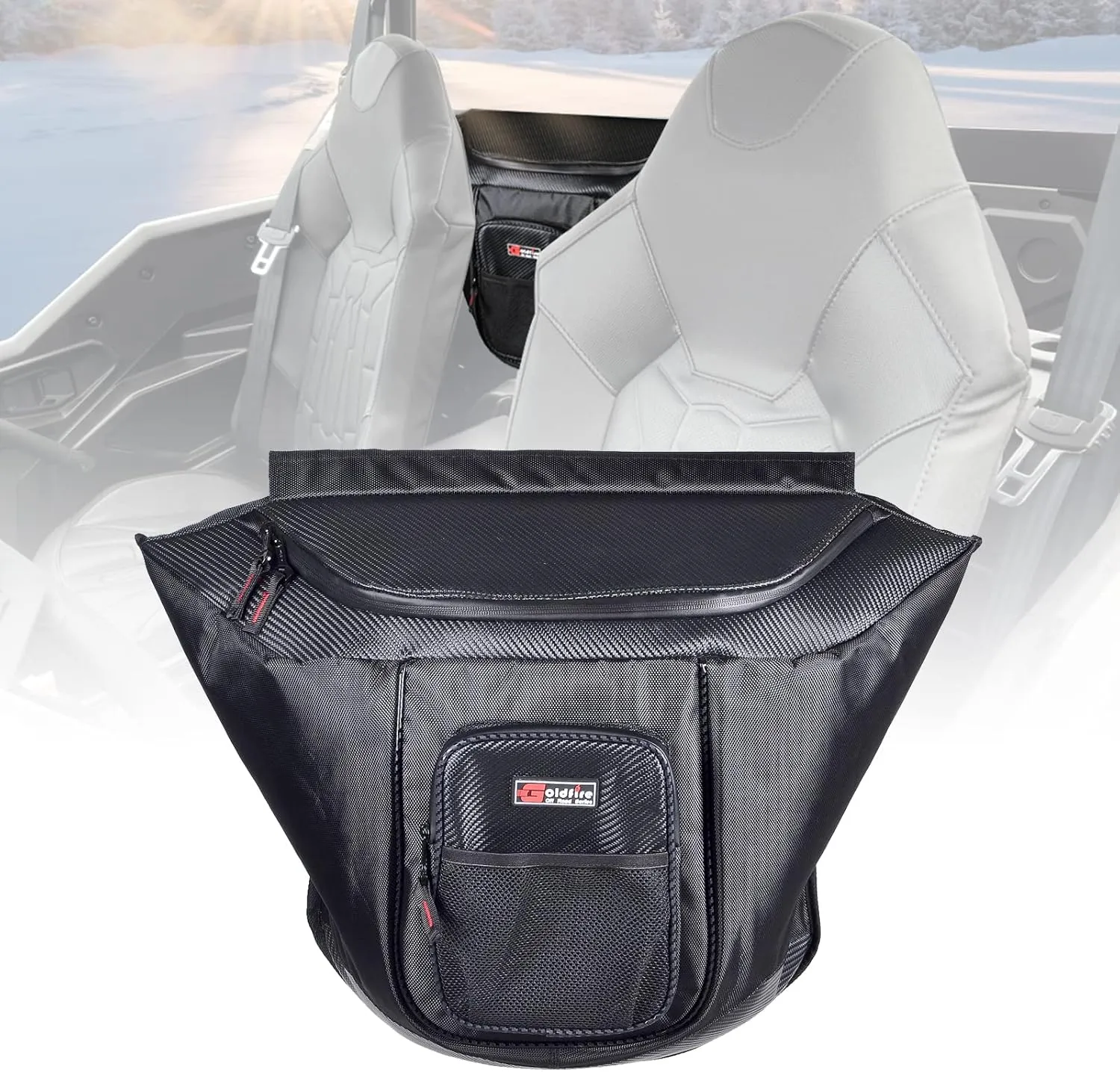 Goldfire General 1000 Behind Seat Storage Bag UTV Gear Bag UTV Center Seat Gear Bag Fits for Polaris General 1000/4 1000 2016-2024 Polaris General 1000 Accessories
