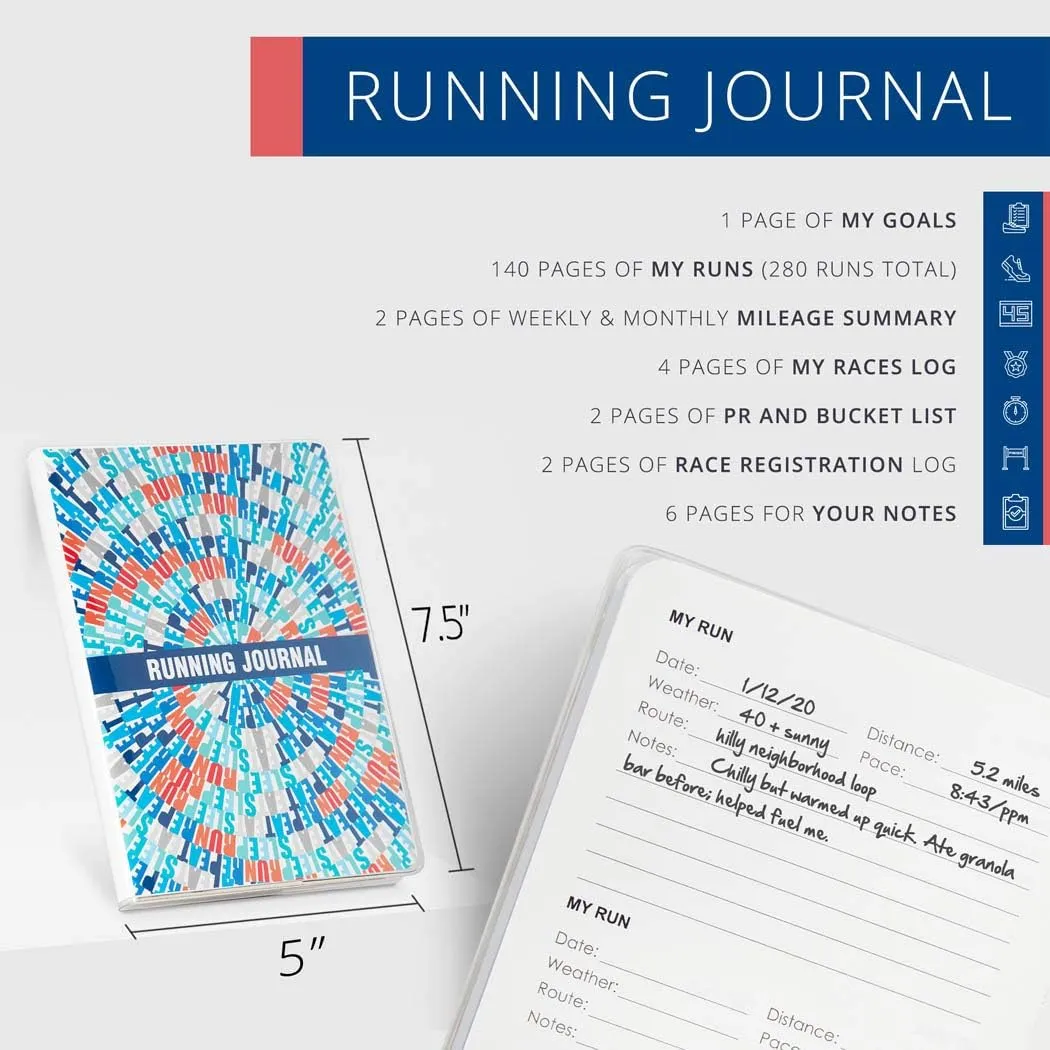 Gone For a Run Day-by-day Run Planner | Running Journals | Sleep, Run, Repeat