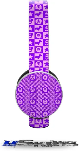 Gothic Punk Pattern Purple Decal Style Skin (fits Sol Republic Tracks Headphones - Headphones NOT Included)
