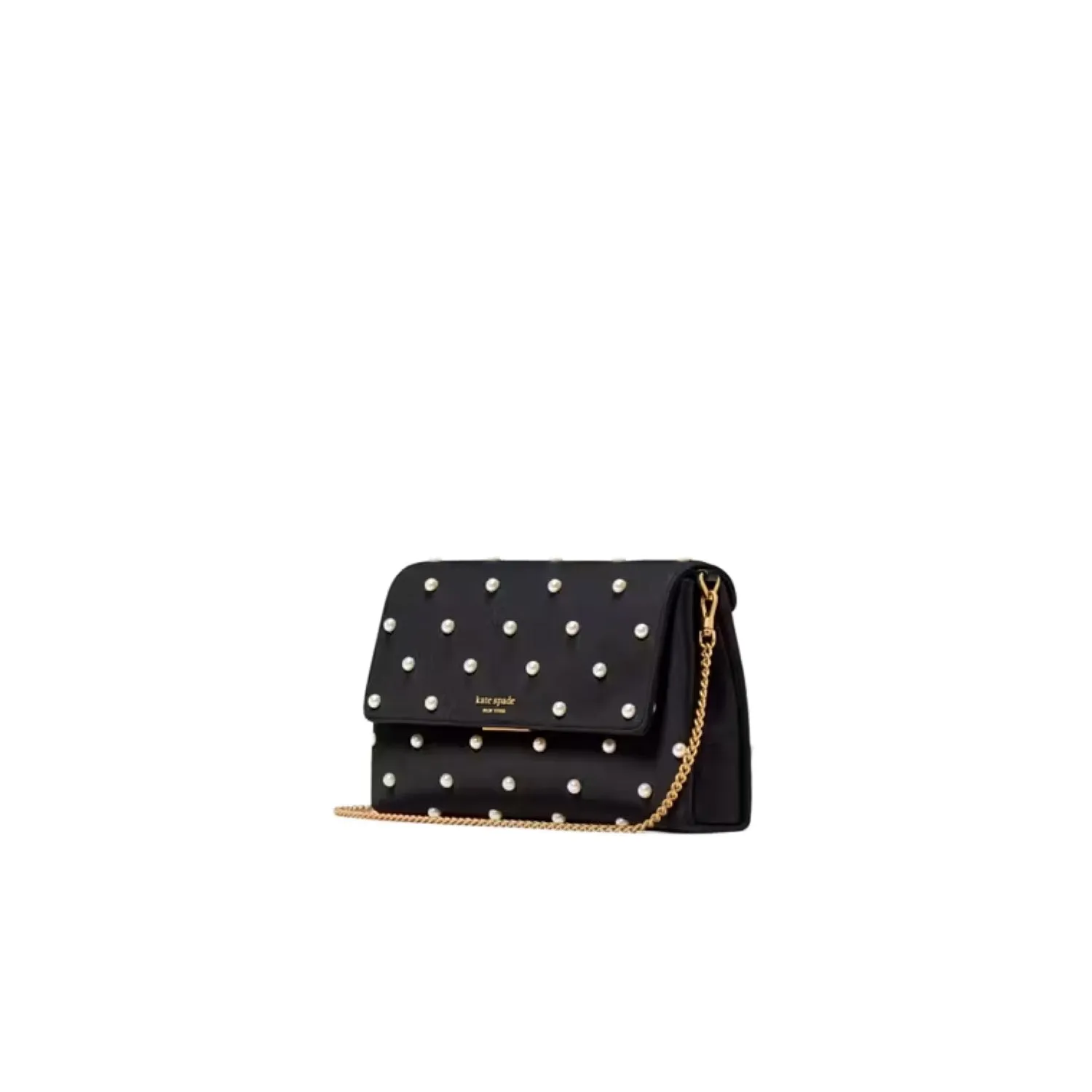 Grace Pearl Embellished Satin Clutch