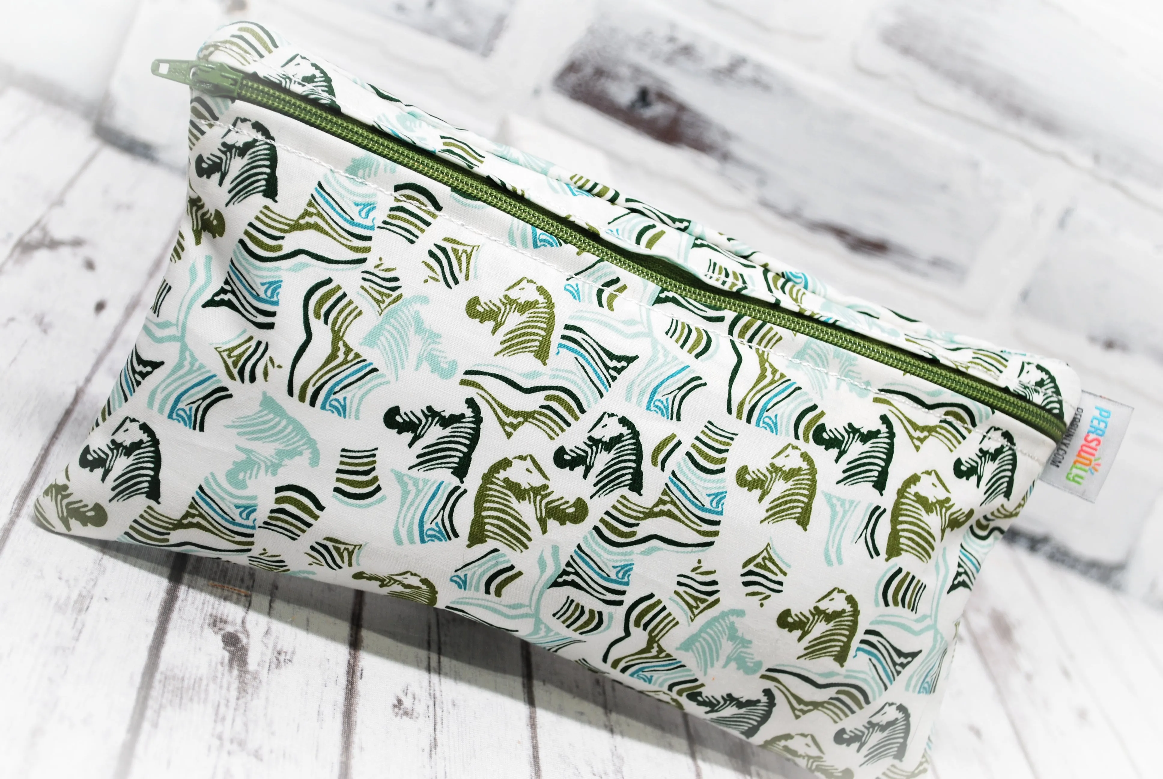 Green Zebras Personalized Reusable Food Bag