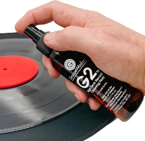 GrooveWasher Walnut Record Cleaning Kit   Black Magic & Suede Vinyl Cleaning Pads, 6-in-1 Gift Bundle for Vinyl Record Collectors with G2 Record Cleaner Fluid