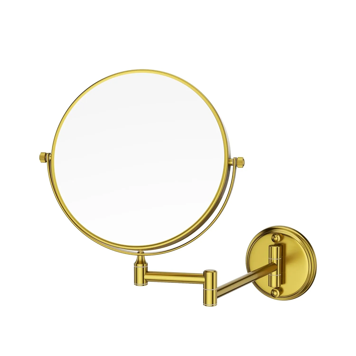 GURUN 8" Wall Mounted Makeup Mirror with 10X Magnification,Two-Sided Swivel Bathroom Mirror,Brushed Gold Finish M1306GJ(8",10X)