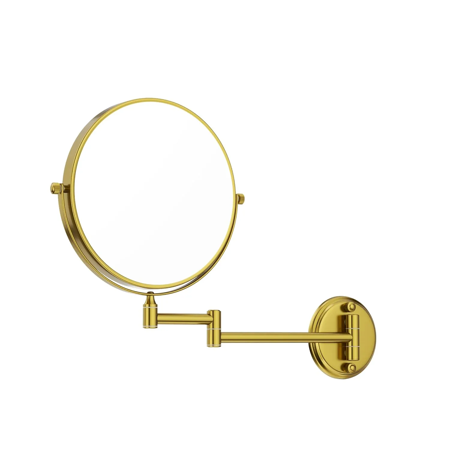 GURUN 8" Wall Mounted Makeup Mirror with 10X Magnification,Two-Sided Swivel Bathroom Mirror,Brushed Gold Finish M1306GJ(8",10X)