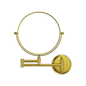 GURUN 8" Wall Mounted Makeup Mirror with 10X Magnification,Two-Sided Swivel Bathroom Mirror,Brushed Gold Finish M1306GJ(8",10X)