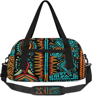Gym Bag, Ancient Egypt Duffle Bag for Travel with Zipper Pocket, Waterpoof Foldable Overnight Bag for Women Man