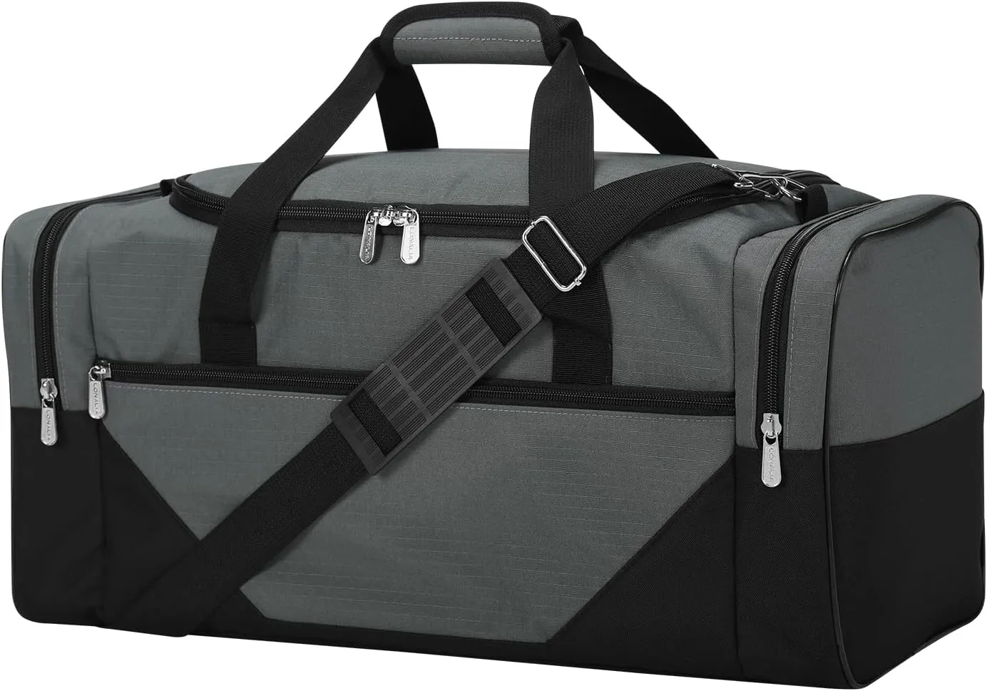 Gym Bag Sport Duffle Bag for Men - 21 in Weekender Travel Bag with Trolley Sleeve (Gray)