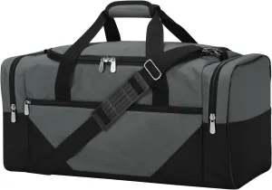 Gym Bag Sport Duffle Bag for Men - 21 in Weekender Travel Bag with Trolley Sleeve (Gray)