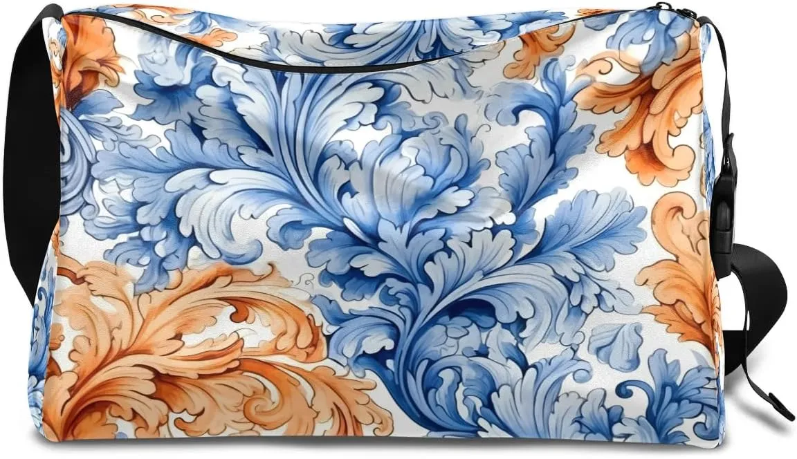 Gym Bags for Men 14.8 Inch Lightweight Carry On Bags for Airplanes Waterproof Duffle Bag for Travel, Abstract Exquisite Printing