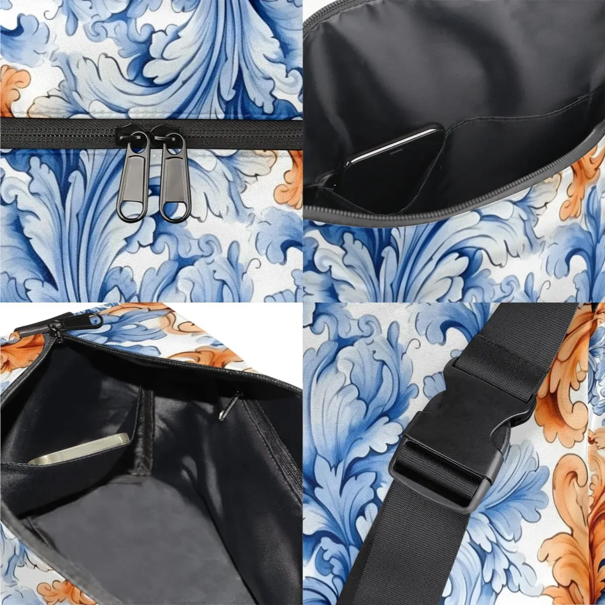 Gym Bags for Men 14.8 Inch Lightweight Carry On Bags for Airplanes Waterproof Duffle Bag for Travel, Abstract Exquisite Printing