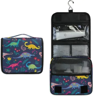 Hanging Toiletry Bag Animal Dinosaur Floral Flower, Makeup Bag Cosmetic Bag Bathroom Travel Organizer Large for Women Girls