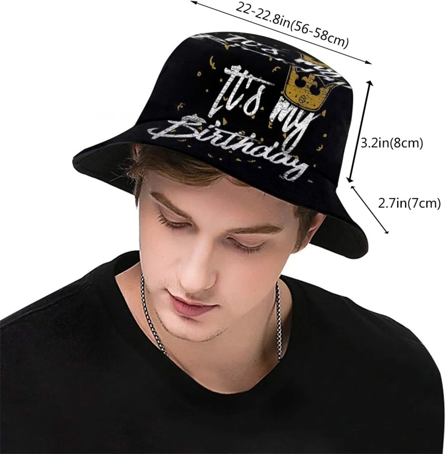 Happy Birthday Bucket Hats Fashion Sun Cap Packable Outdoor Birthday Fisherman Hat for Women and Men