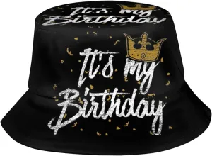 Happy Birthday Bucket Hats Fashion Sun Cap Packable Outdoor Birthday Fisherman Hat for Women and Men