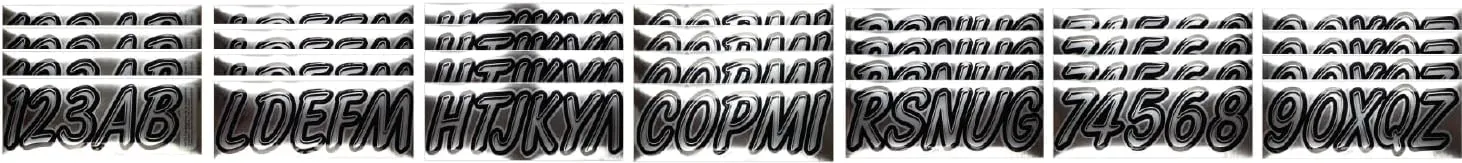 Hardline Products Series 400 Factory Matched 3-Inch Boat & PWC Registration Number Kit, Chrome/Black - CHBKG400
