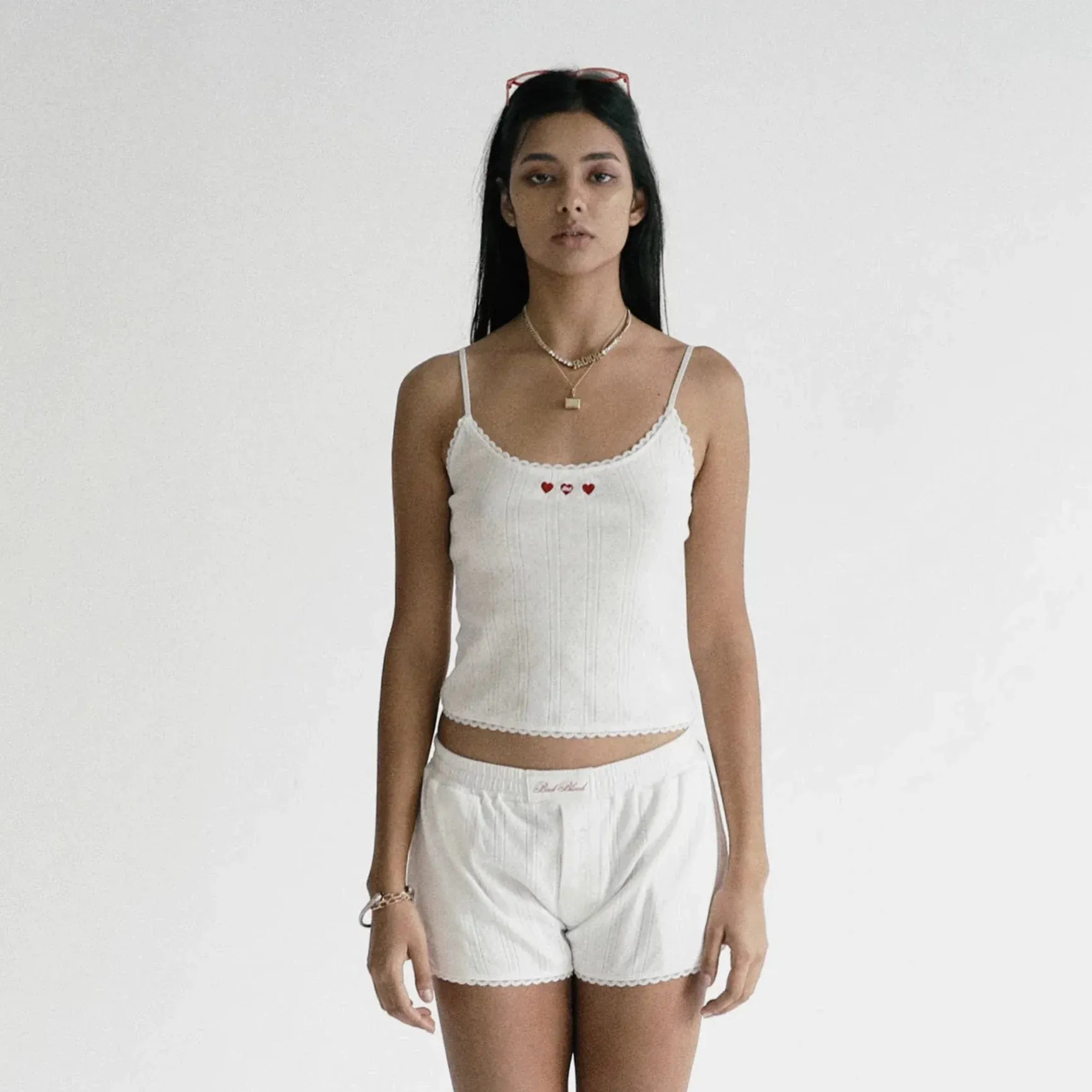 Heart Embellished Lace Camisole