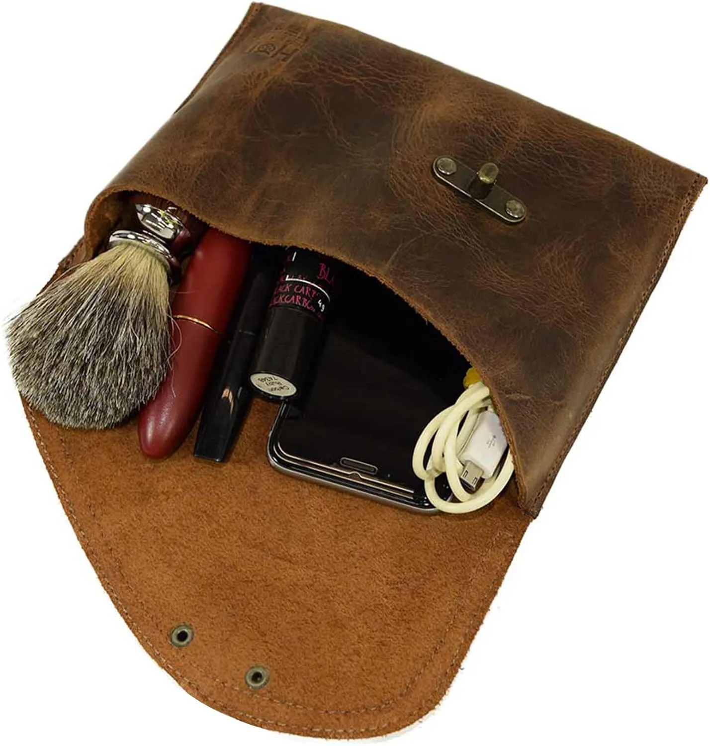 Hide & Drink, Petit Clutch Bag, Vintage Handbag, Evening Bag, Travel Accessory, Full Grain Leather, Handmade
