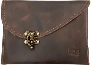 Hide & Drink, Petit Clutch Bag, Vintage Handbag, Evening Bag, Travel Accessory, Full Grain Leather, Handmade