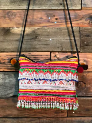 Hill Tribe Clutch-long coloured beads