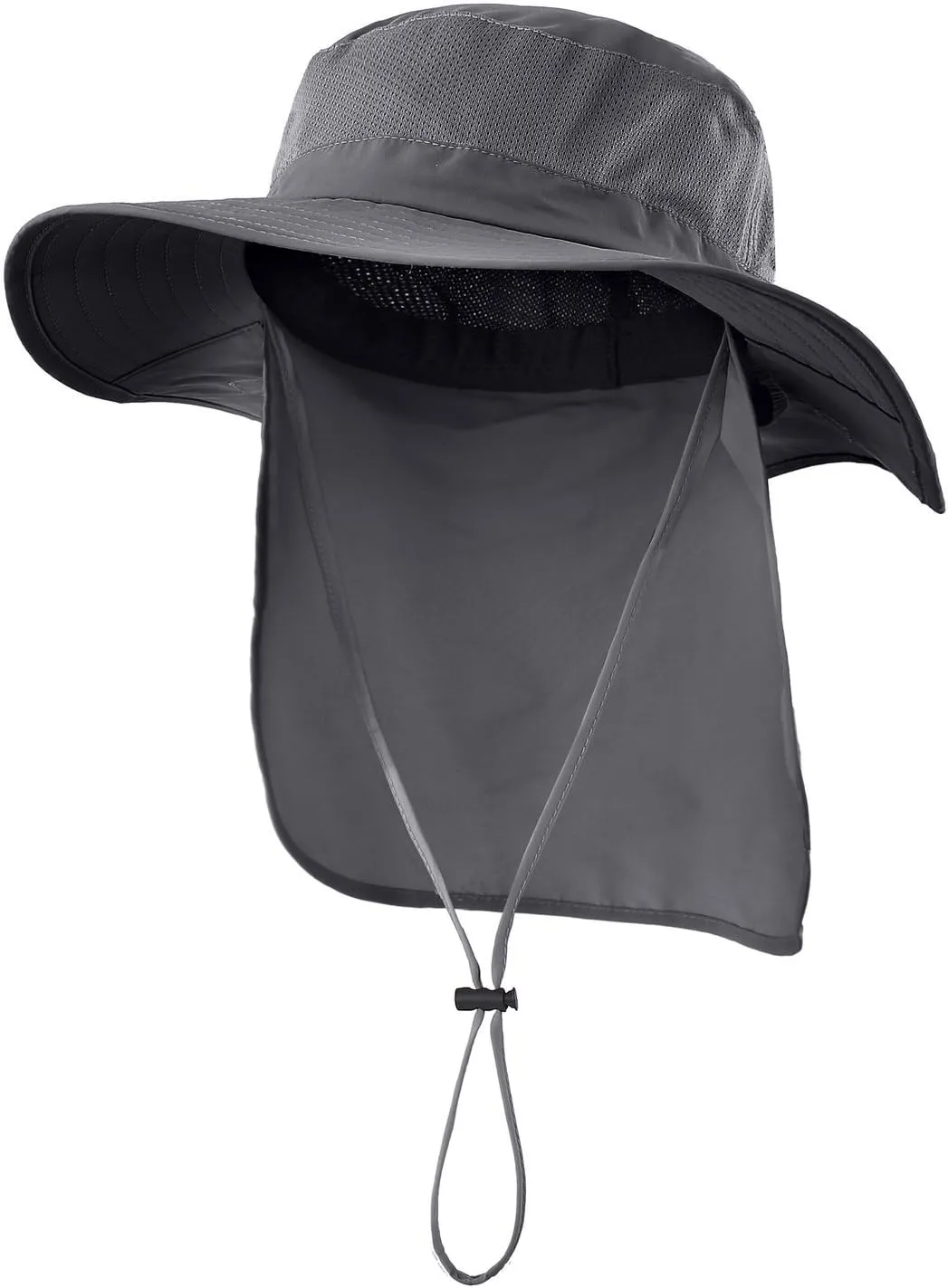 Home Prefer Outdoor UPF50  Mesh Sun Hat Wide Brim Fishing Hat with Neck Flap Sun Hat for Men Women