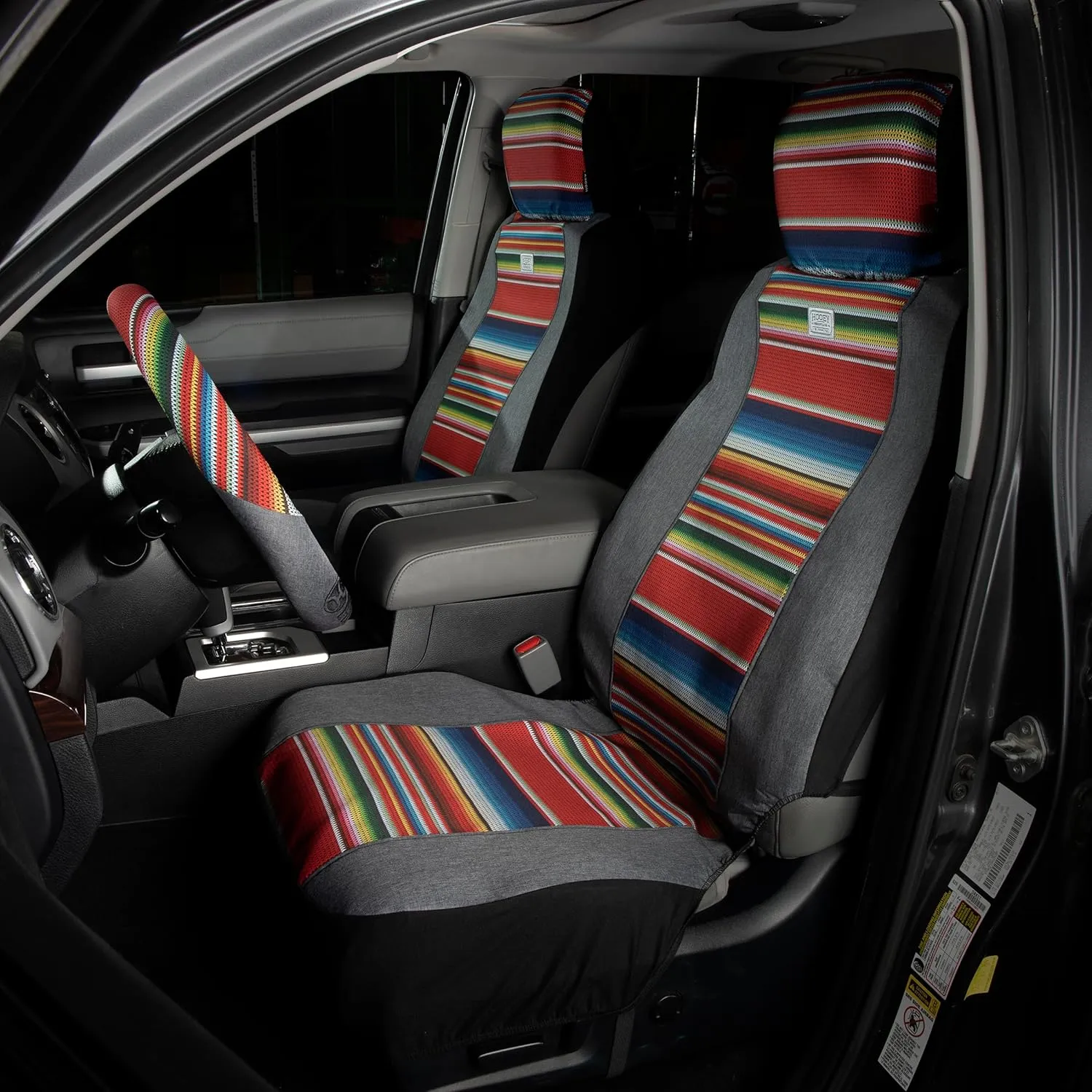 Hooey Low Back Seat Cover, Durable Bucket Seat Protection, Easy to Install Seat Covers for Car, Truck, Van, SUV, Rockstar (Serape Tijuana)