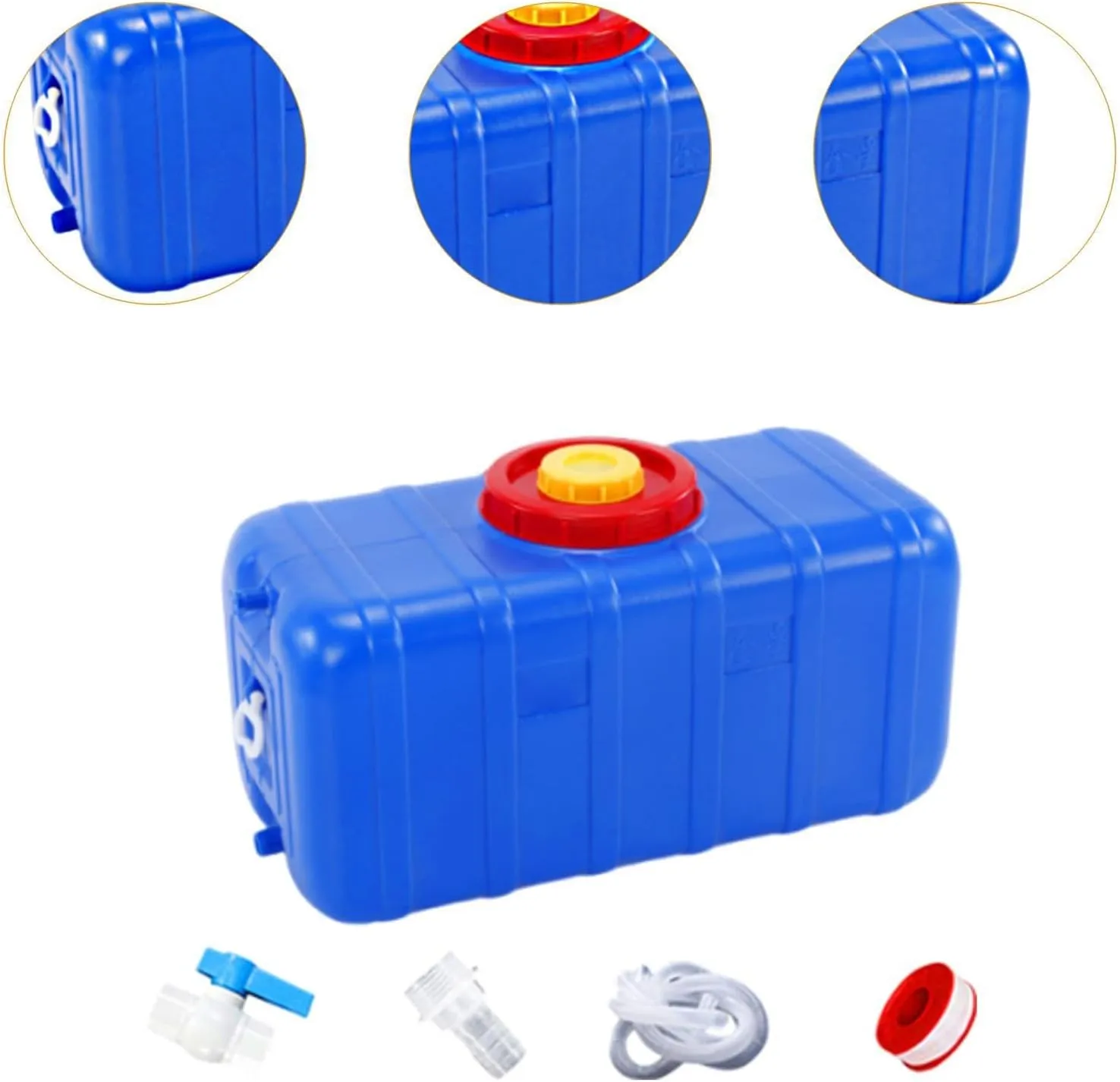 Horizontal Water Tank Drink Dispenser Leakproof Storage Barrel Water Jug for Fishing Backpacking Driving Travel Survival, 75L