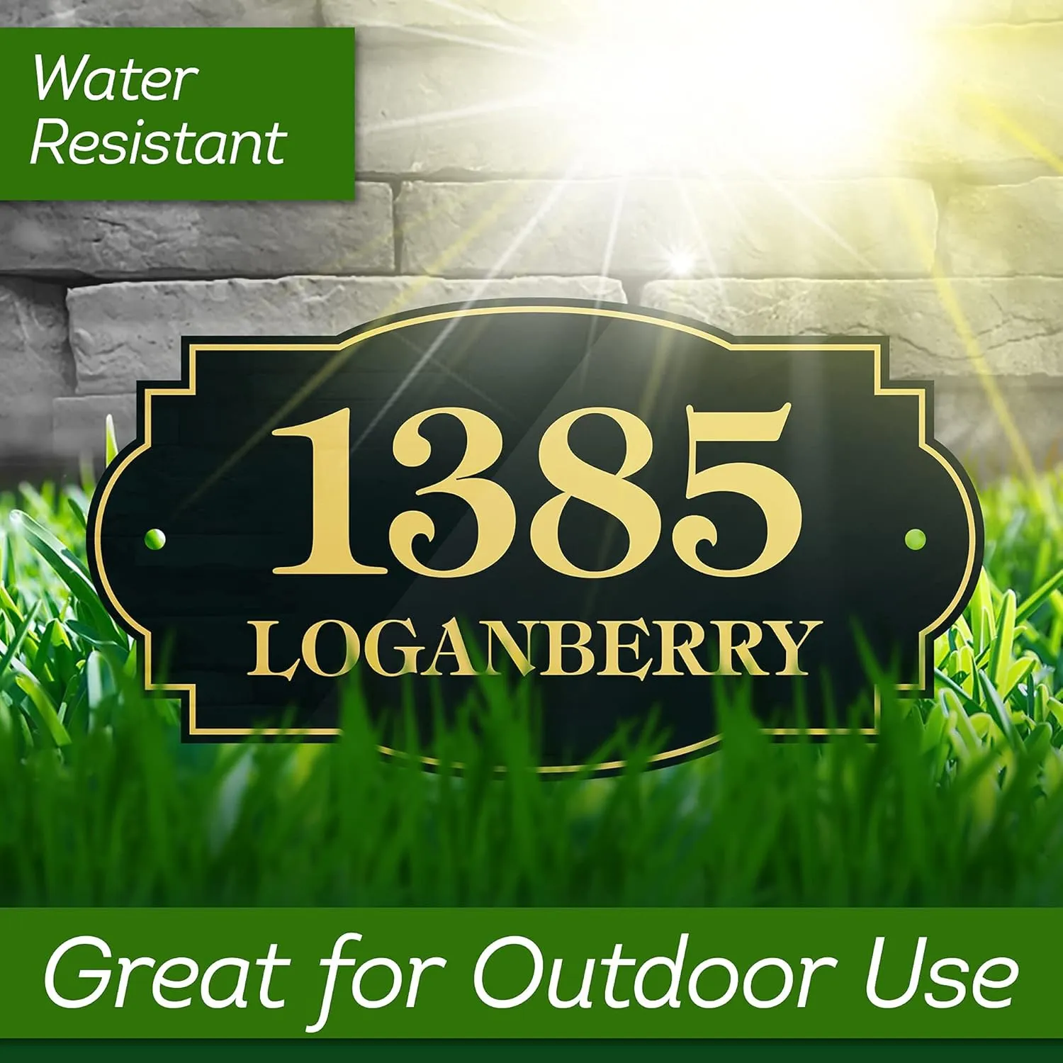 House Address Sign, House Address Plaque, Indoor/Outdoor Use, 7x12 Inch, 22 Colors, Reflective Option, USA Made by My Sign Center (Victorian)
