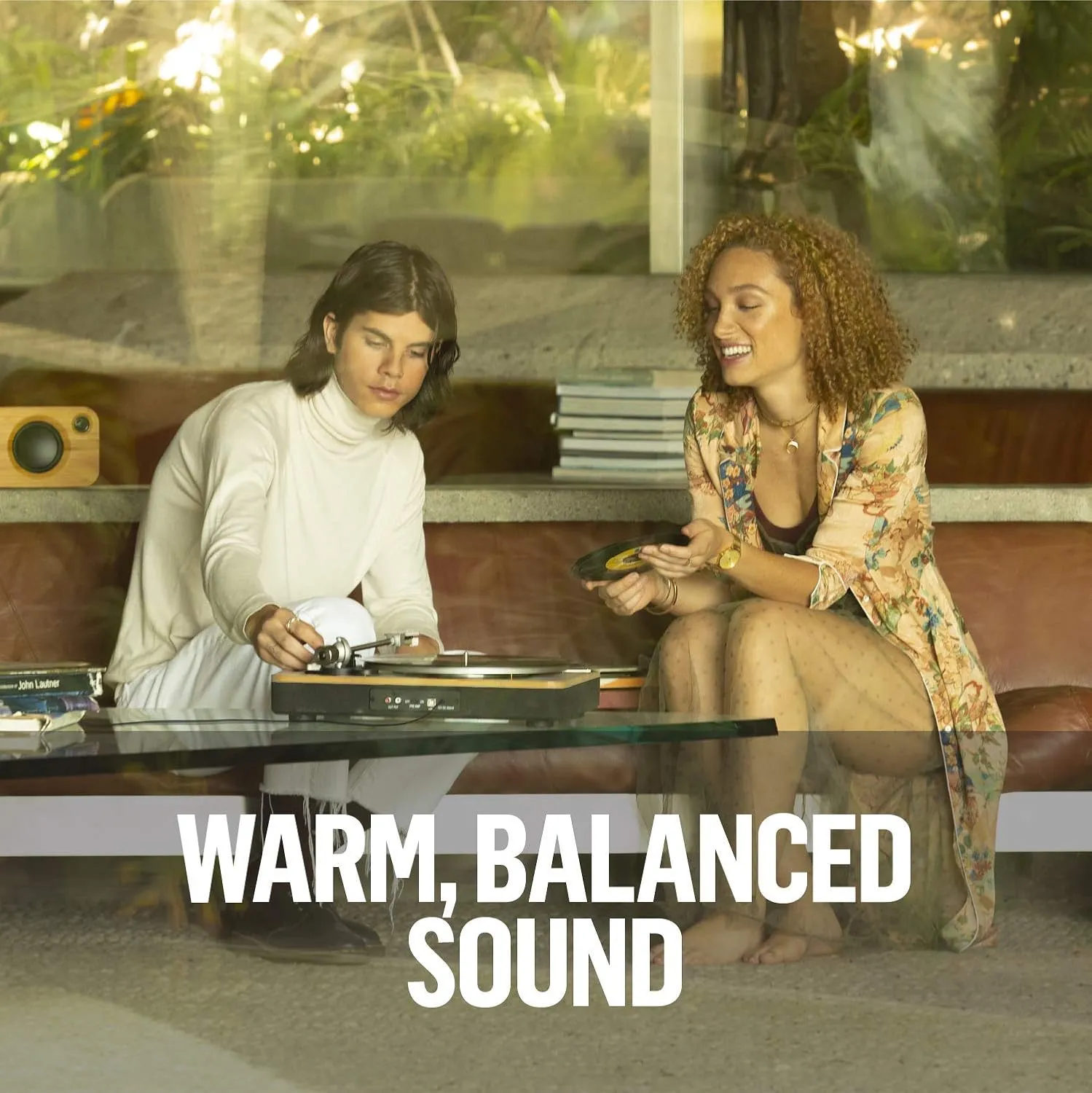 House of Marley Stir It Up Wireless Turntable: Vinyl Record Player with Wireless Bluetooth Connectivity, 2 Speed Belt, Built-in Pre-Amp, and Sustainable Materials