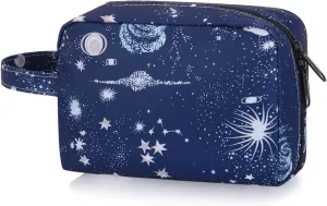 HUA ANEGL Floral Cosmetic Bag - Travel Toiletry Cosmetic Bags for Women Zipper Makeup Pouch Purse Cosmetic Bag Organizer Case