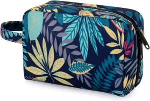 HUA ANEGL Floral Cosmetic Bag - Travel Toiletry Cosmetic Bags for Women Zipper Makeup Pouch Purse Cosmetic Bag Organizer Case