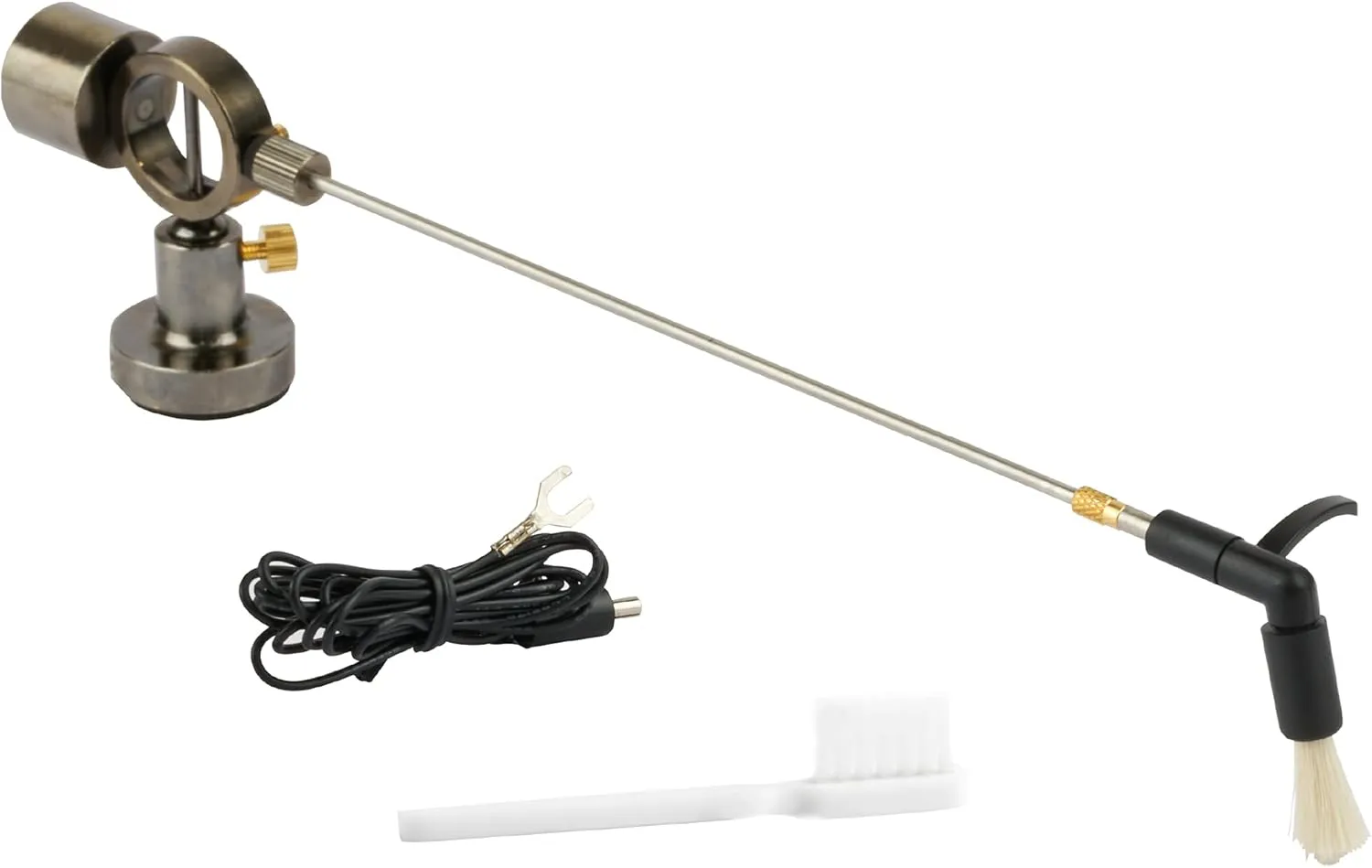 Hudson Hi-Fi Anti-Static Cleaning Arm - Adjustable, Universal Fit - Defy Damage, Perfect Playback - AutoMagically Cleans as LP Plays to Remove Dust & Static, End Needle Skipping, Popping