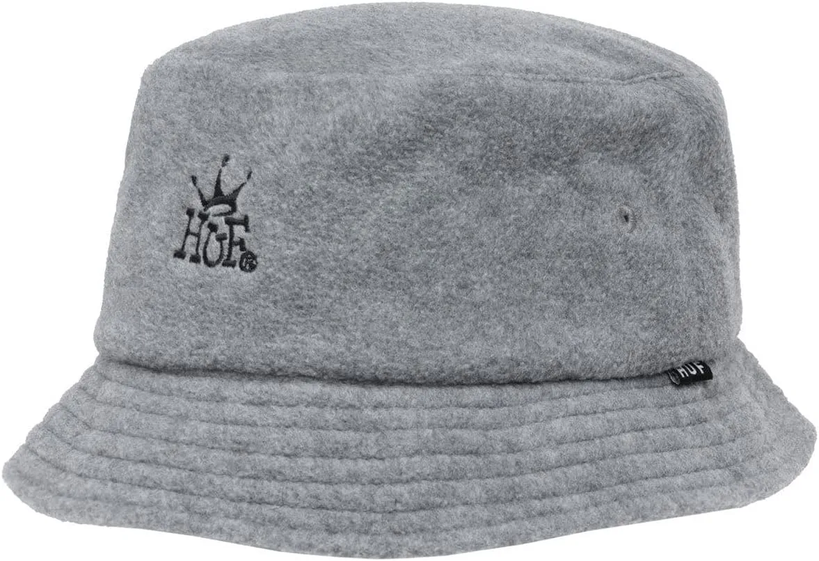 HUF Crown Polar Fleece Bucket Hat - Steel Grey