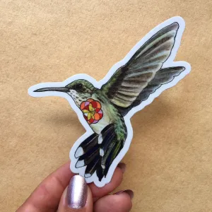 Hummingbird Vinyl Sticker