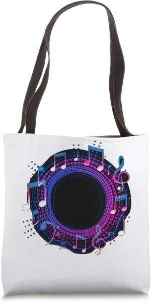 Humorous Vinyl Records Singers Illustration Pun Musician Tote Bag