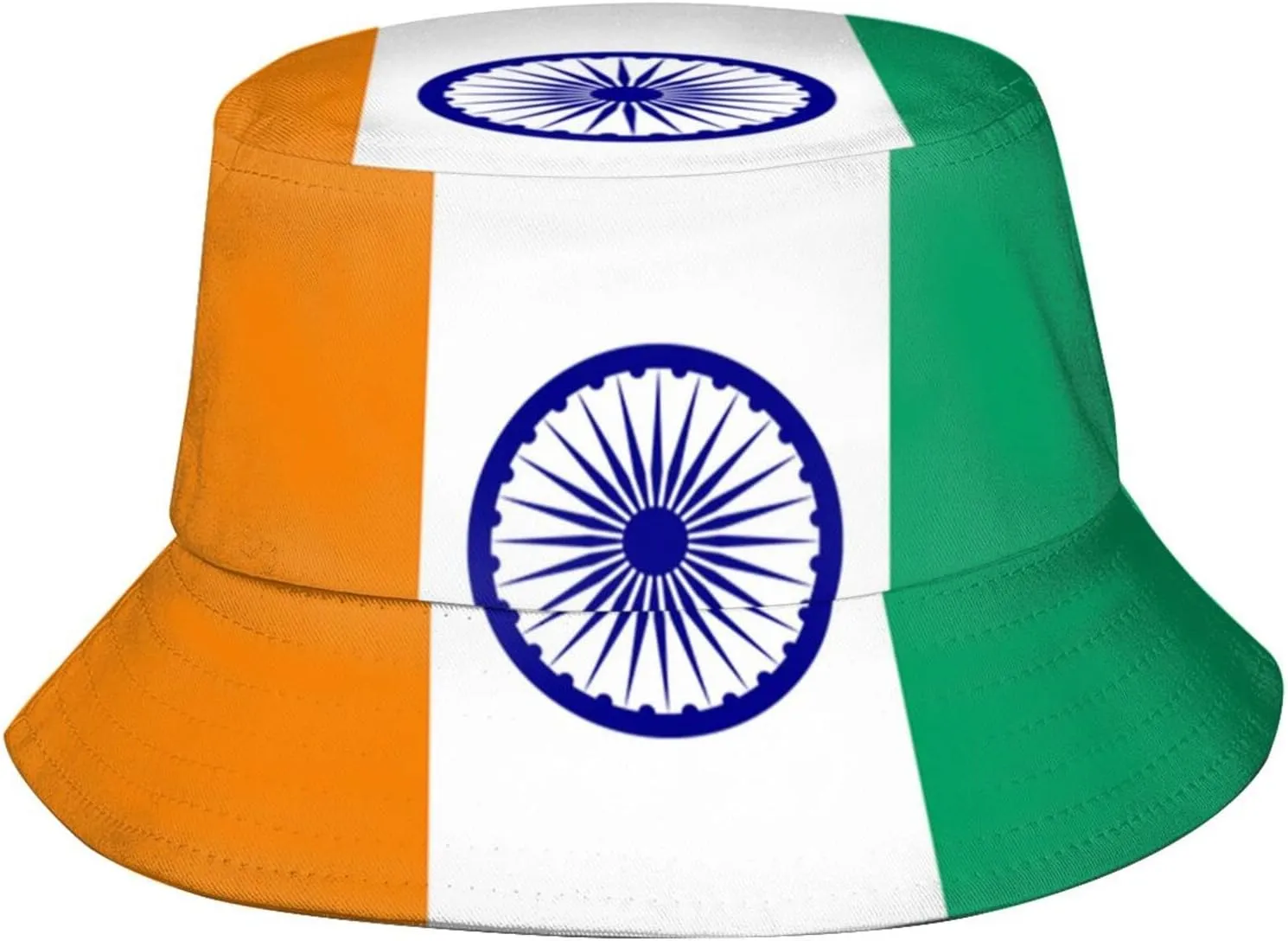 India Flag Indian Bucket Hat Packable Sun Protection Wide Brim Hats Outdoor Summer Travel Fisherman Hats for Men Women