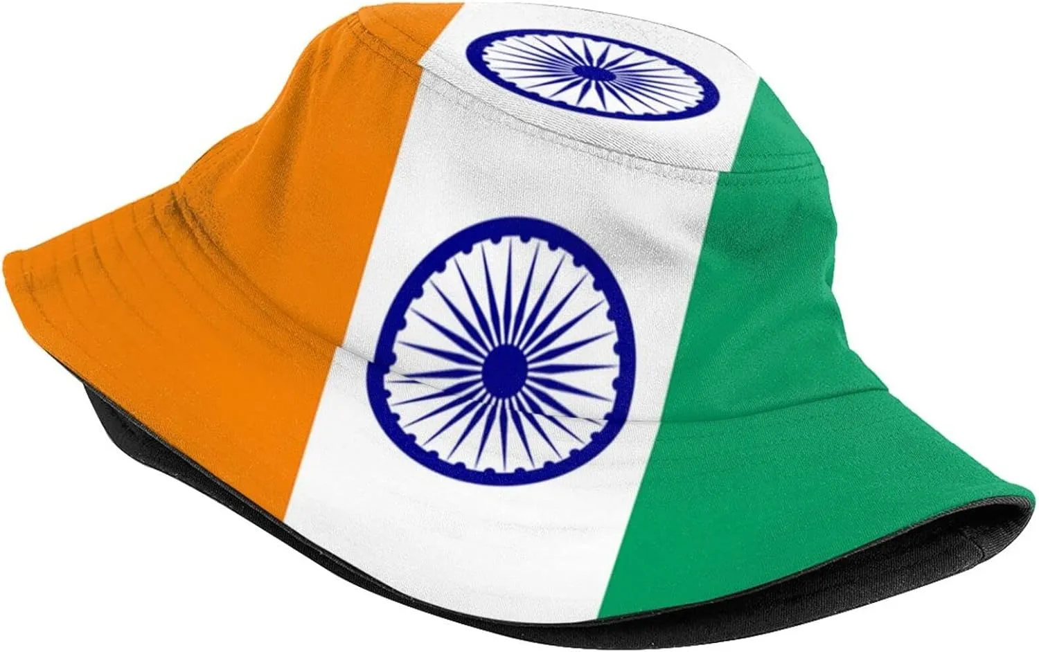 India Flag Indian Bucket Hat Packable Sun Protection Wide Brim Hats Outdoor Summer Travel Fisherman Hats for Men Women