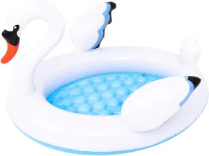 Inflatable Swan Kiddie Pool - 42.5" - White and Blue