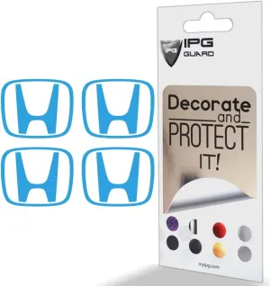 IPG Compatible with Crosstour Accord Element CRV CRZ Ridgeline Odyssey Pilot Logo Center Cap Overlay Wheel Tire Decals Stickers (Logo: 2.25" / Center Cap:2.75")(4 Units) (Light Blue)