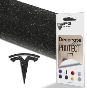 IPG Compatible with Model Y Decal (8 Logo Set) Stickers Set Personalize Your Vehicle (Glitter-Black)