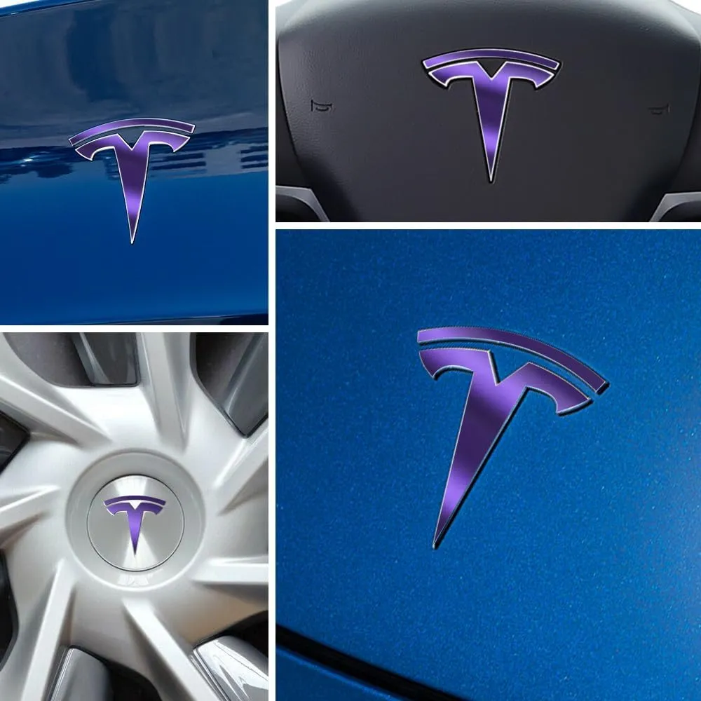IPG Compatible with Model Y Decal (8 Logo Set) Stickers Set Personalize Your Vehicle (Metallic Purple)