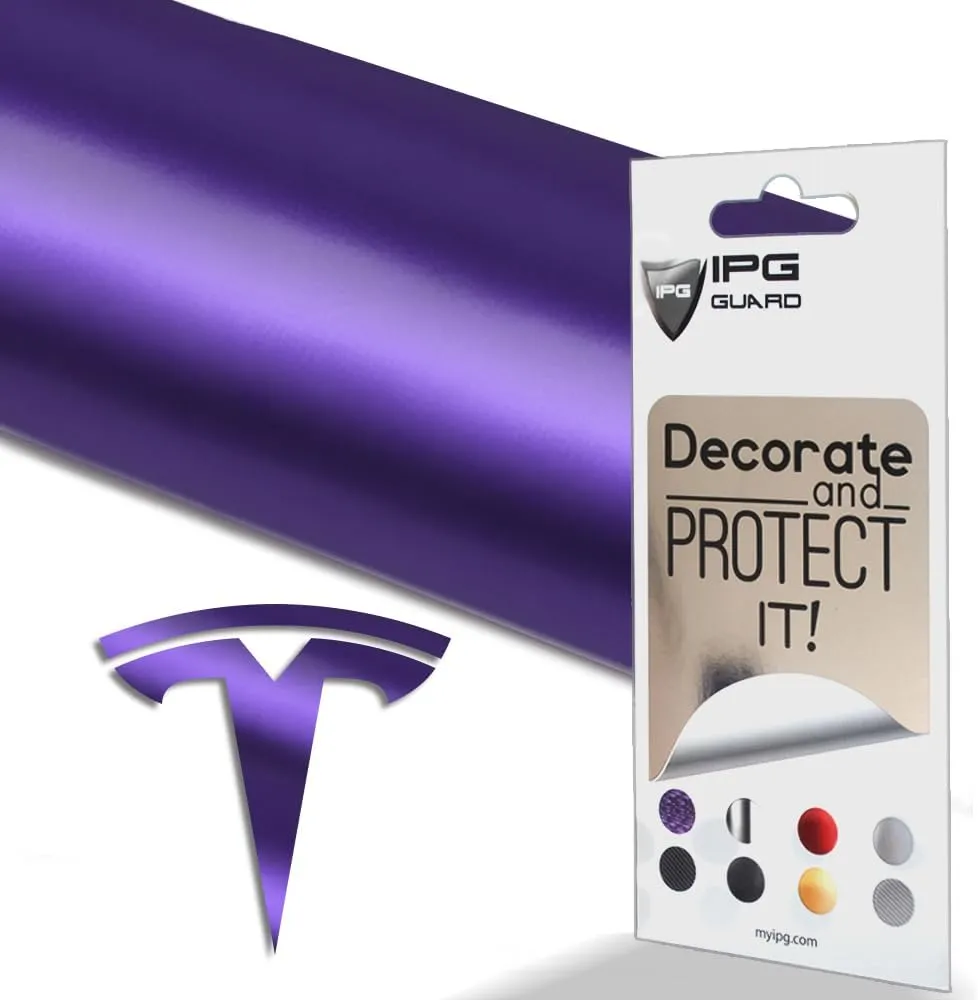 IPG Compatible with Model Y Decal (8 Logo Set) Stickers Set Personalize Your Vehicle (Metallic Purple)