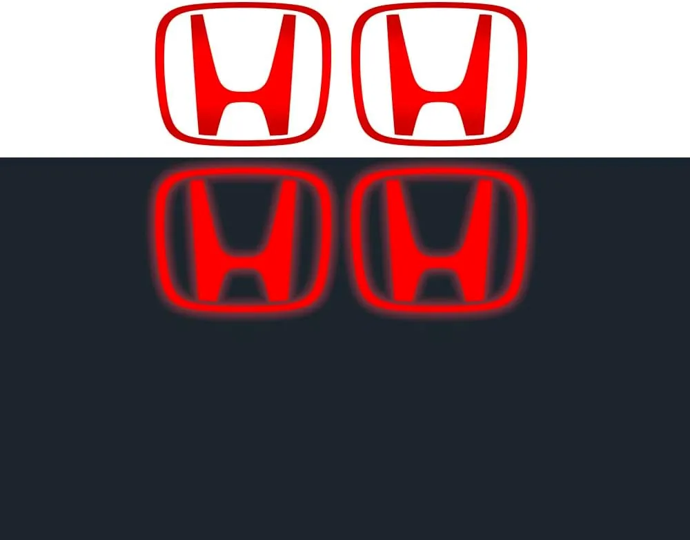 IPG Decal Made for Civic Accord CRV VTEC Si Logo Cap Inner or Outer Stckers Dcals (Center Cap:2.25") (4 Units) (Reflective Series - Red, Inner Logo)