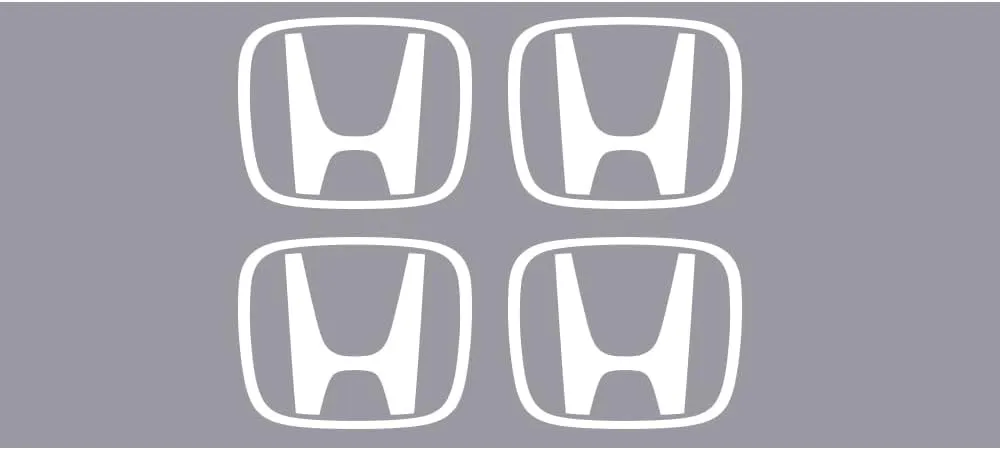IPG Decal Made for Crosstour Accord Element CRV CRZ Ridgeline Odyssey Pilot Logo Center Cap Overlay Wheel Tire Decals Stickers (Logo: 2.25" / Center Cap:2.75")(4 Units) (Gloss White)
