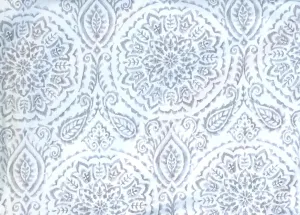 Island Paradise Savannah Boho Paisley Vinyl Tablecloth with Flannel Backing (Gray, 52" x 70" Oblong)
