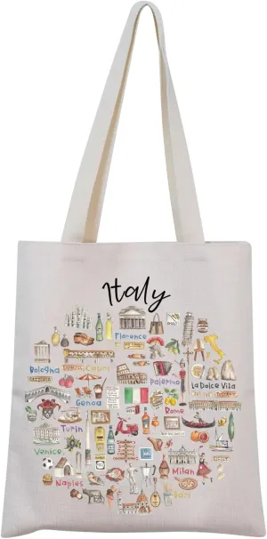 Italy Tote Bag - Travel Gift and Welcome to Italy Moving Gift